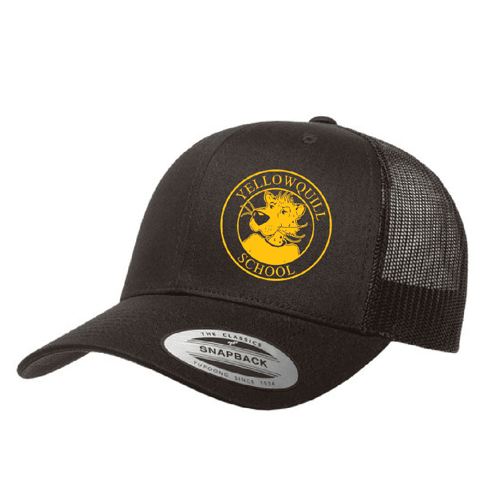 6606 Yupoong Adult Retro Trucker Cap - Black