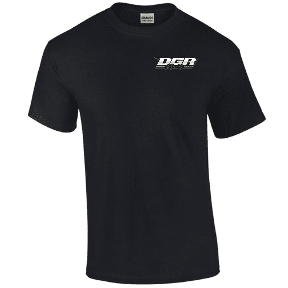 G200 Gildan Ultra Cotton T-Shirt - Black (Green Logo)