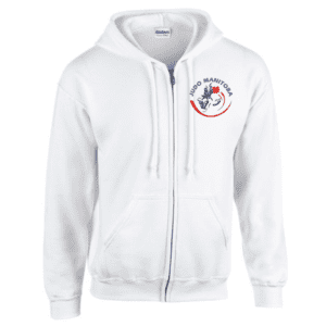 G186 Gildan Heavy Blend 8 oz., 50/50 Full-Zip Hooded Sweatshirt - White