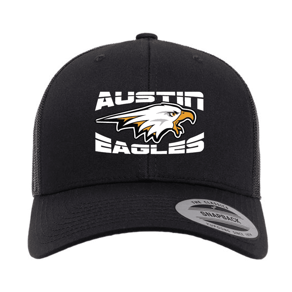 6606 Yupoong Adult Retro Trucker Cap - Black