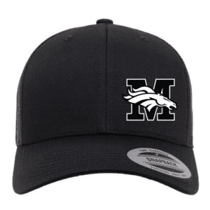 6606 Yupoong Adult Retro Trucker Cap - Black