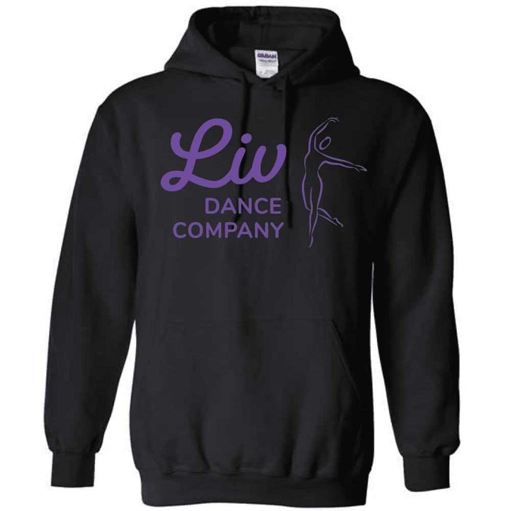 G185 Gildan Heavy Blend 8 oz., 50/50 Hooded Sweatshirt - Black