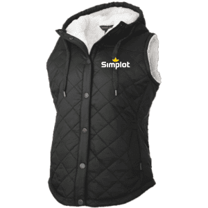 WV10 Tough Duck Women's Quilted Sherpa-Lined Vest - Black