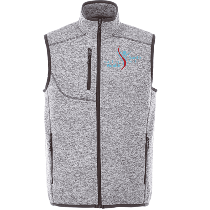 12502 Trimark Men's Fontaine Knit Vest - Light Heather Grey