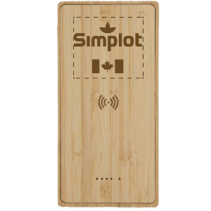 EL231 Bamboo 10,000 mAh Solar/Wireless Powerbank - Bamboo
