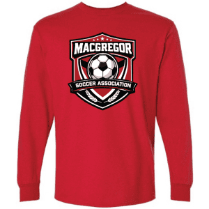 G240 Gildan Ultra Cotton Long Sleeve T-Shirt - Red