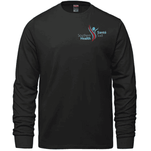 S05615 CSW 24/7 Breeze Ring Spun Combed Cotton Crewneck Long Sleeve Shirt - Black