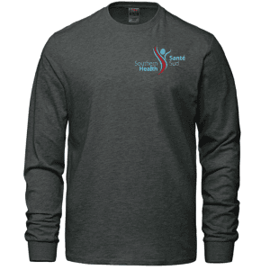 S05615 CSW 24/7 Breeze Ring Spun Combed Cotton Crewneck Long Sleeve Shirt - Charcoal Heather