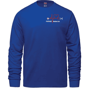 S05615 CSW 24/7 Breeze Ring Spun Combed Cotton Crewneck Long Sleeve Shirt - Royal Blue