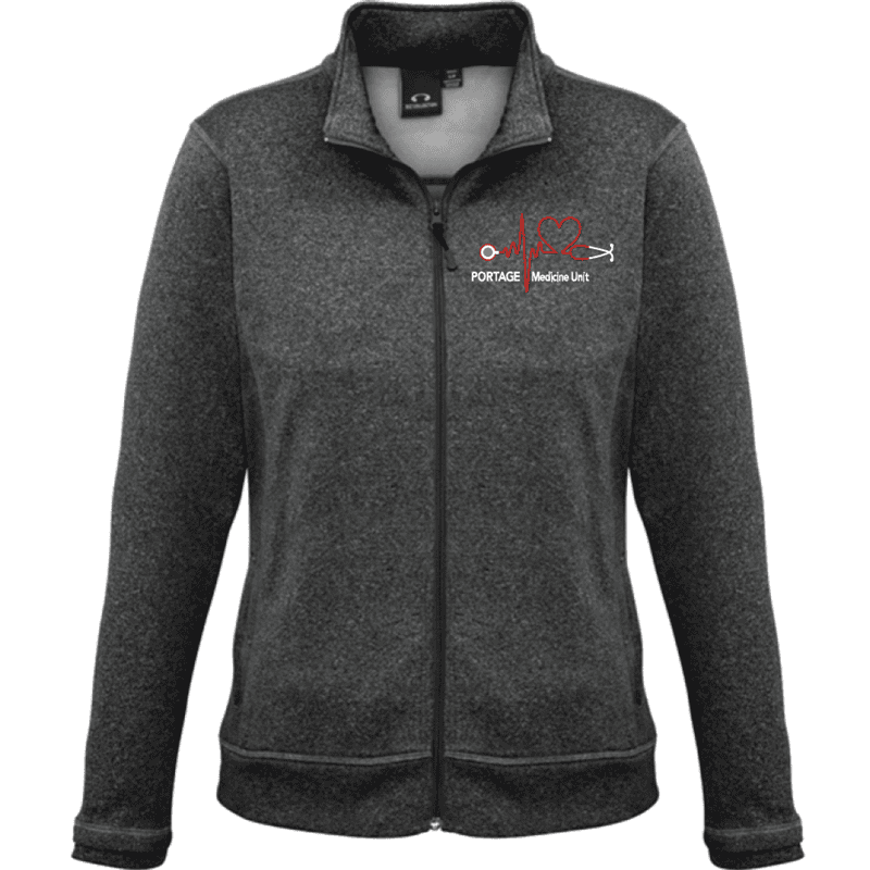SW520L Fashion Biz Collection Ladies' Hype Full Zip Jacket - Black Marle
