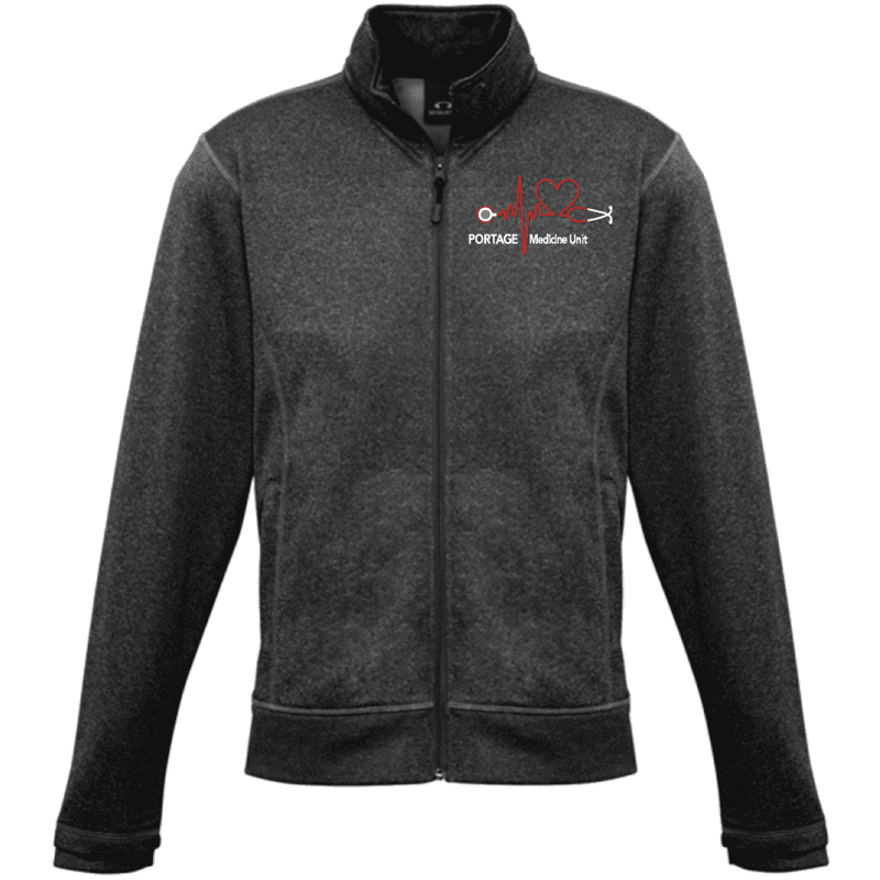 SW520M Fashion Biz Collection Mens' Hype Full Zip Jacket - Black Marle