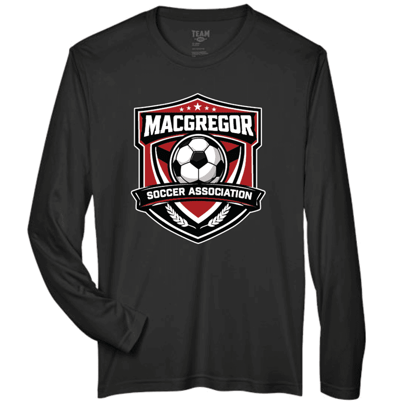 TT11LS Team 365 Performance Long Sleeve Shirt - Black
